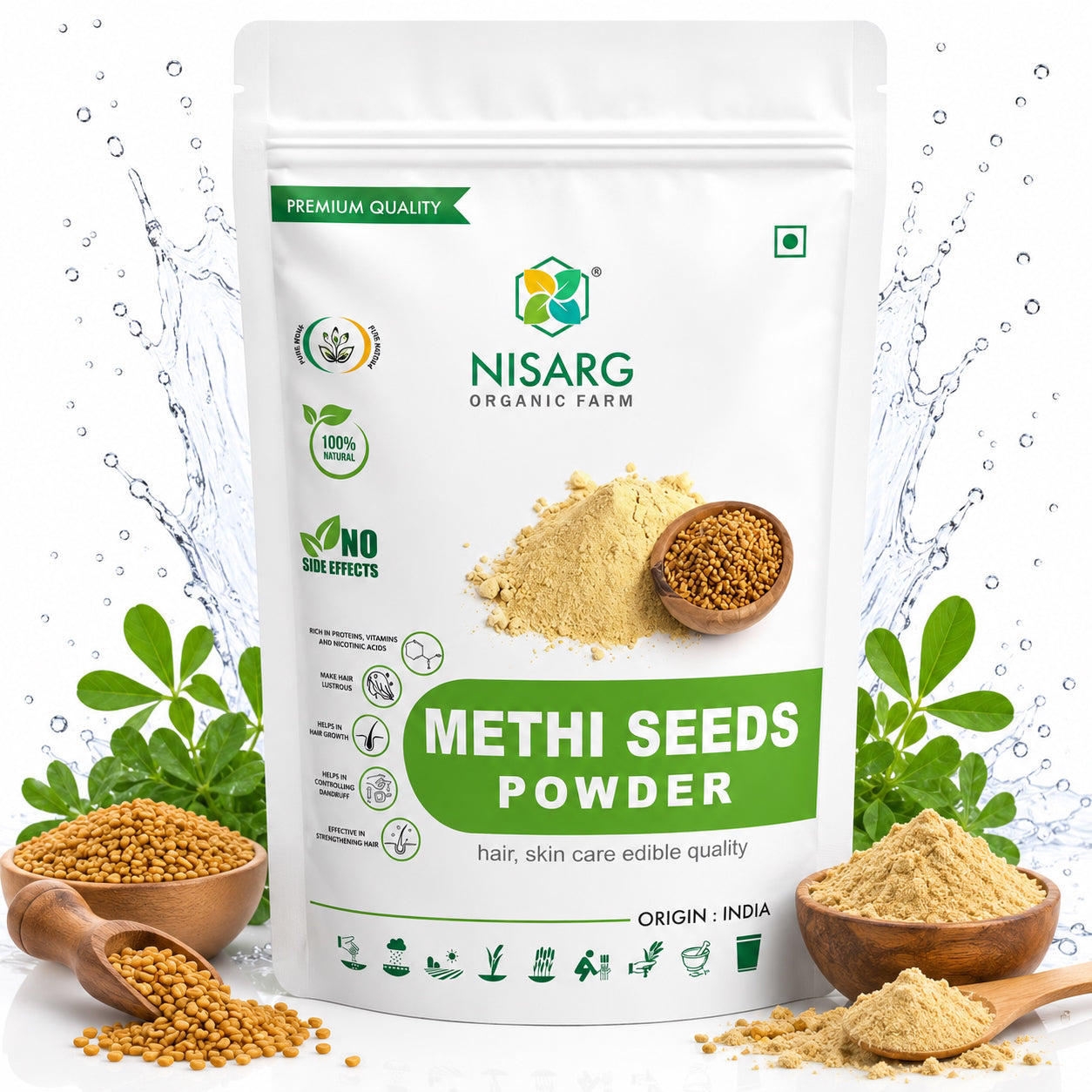 Nisarg Organic Farm Fenugreek/ Methi Seeds Powder
