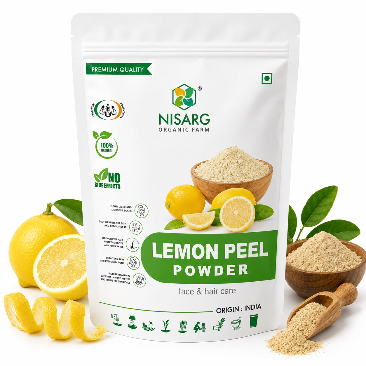 Nisarg Organic Farm Lemon Peel Powder