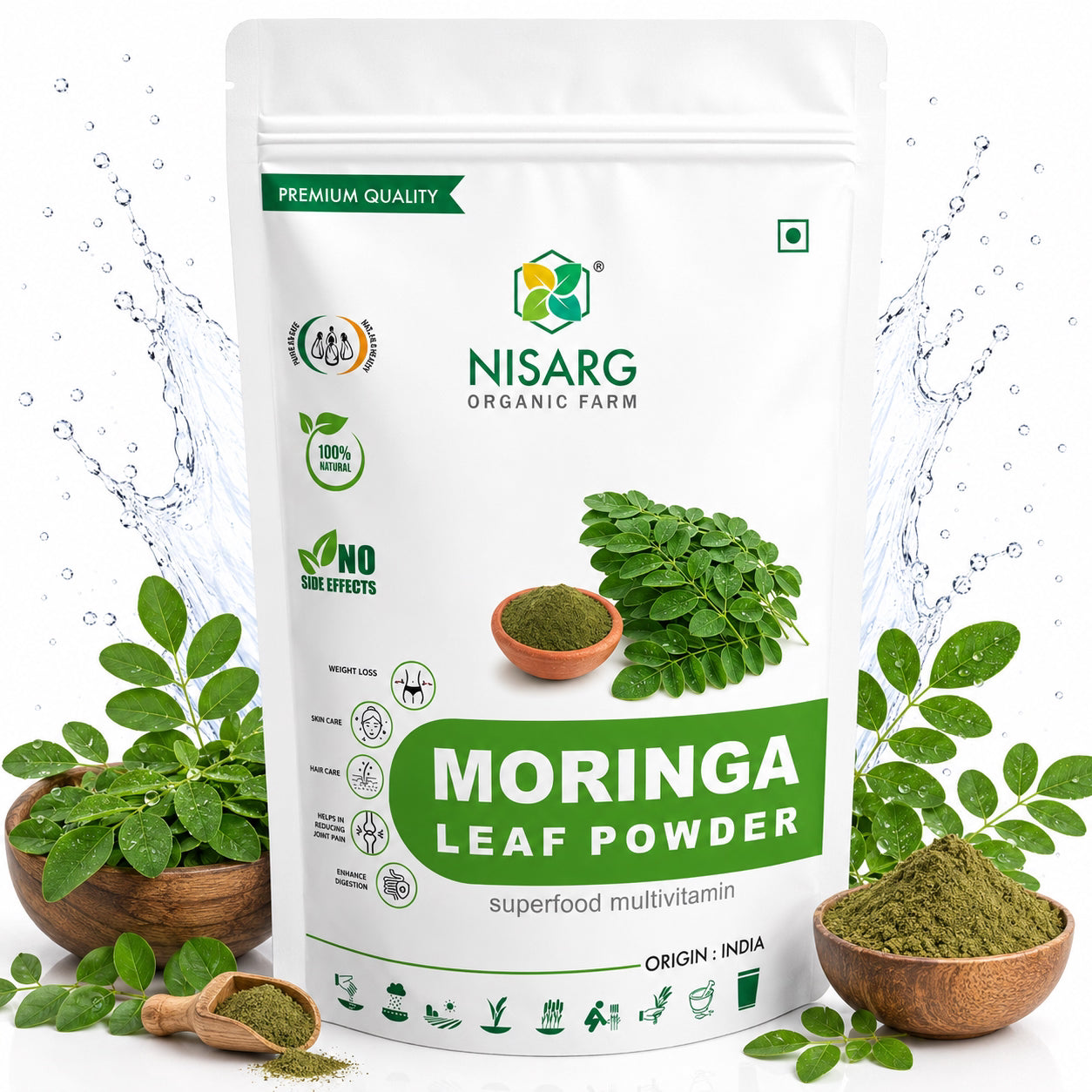 Nisarg Organic Farm Moringa Leaf Powder