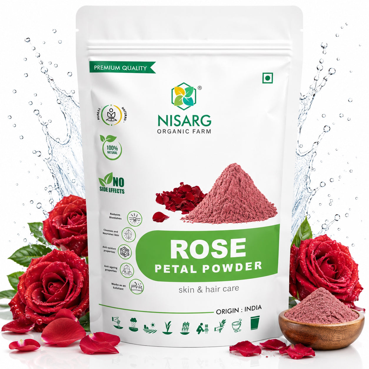 Nisarg Organic Farm Red Rose Petlas Powder