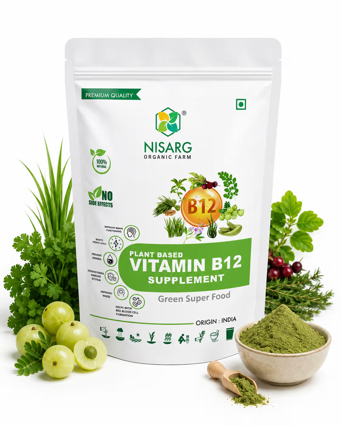 Nisarg Organic Farm Vitamin B12 Supplements Powder