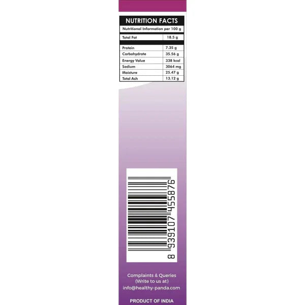 Nutrition Facts of Organic Onion masala