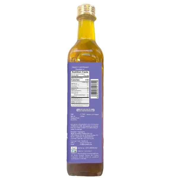 Nutrition facts of Flax seed oil