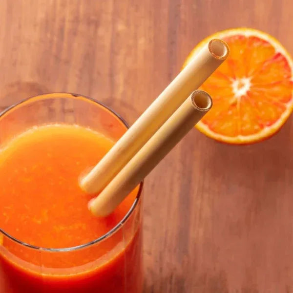 Onearth Bamboo Straws with Cleaner – Pack of 2 - Orgoshops