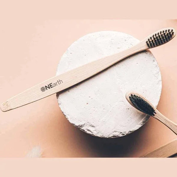 ONEarth Charcoal Bamboo Toothbrush – Pack of 4 - Orgoshops