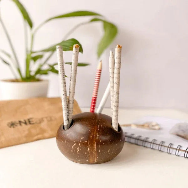 Onearth Coconut Shell Pen stand - Orgoshops