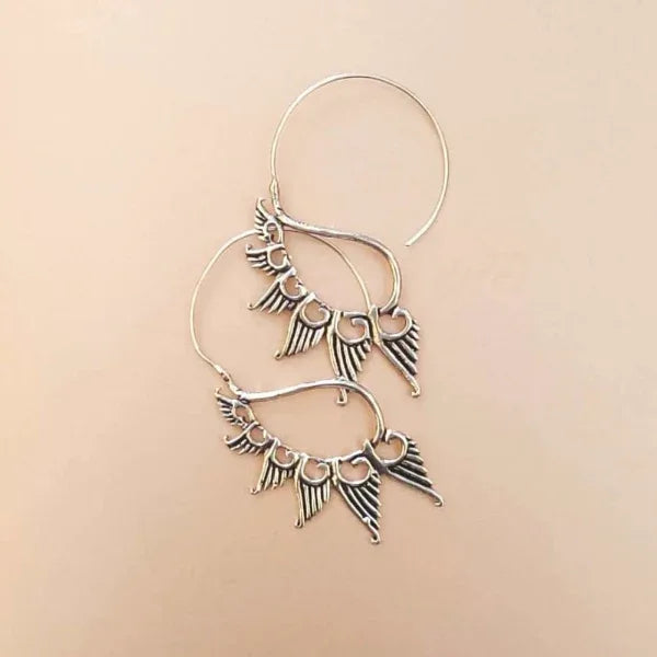 Onearth Swan – Silver Plated Brass Metal Earrings-10g - Orgoshops