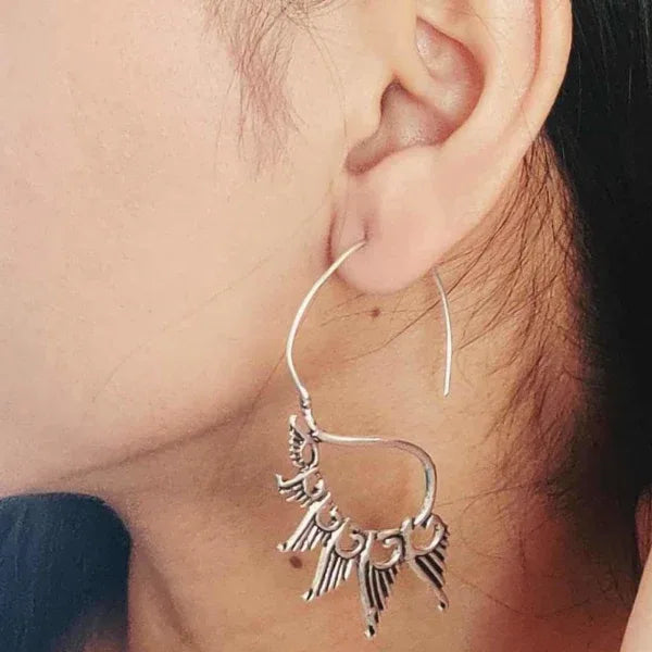 Onearth Swan – Silver Plated Brass Metal Earrings-10g - Orgoshops