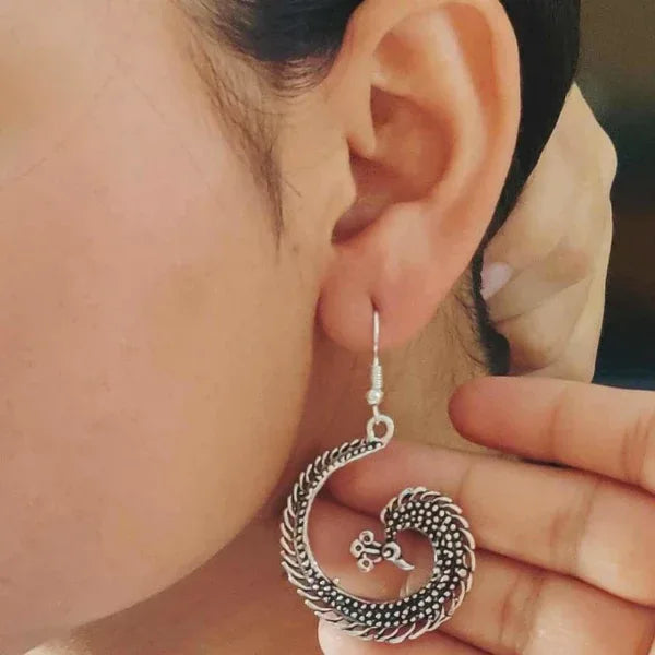 Onearth Antique Peacock Metal Earrings-10g - Orgoshops