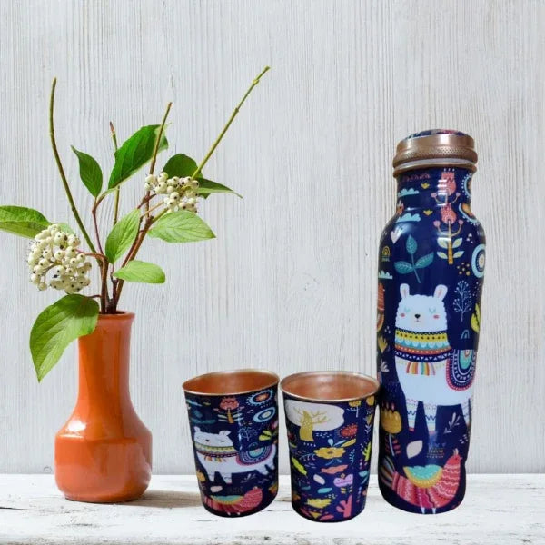 Onearth Copper Bottle Gift Set (with cleaning brush) - Orgoshops