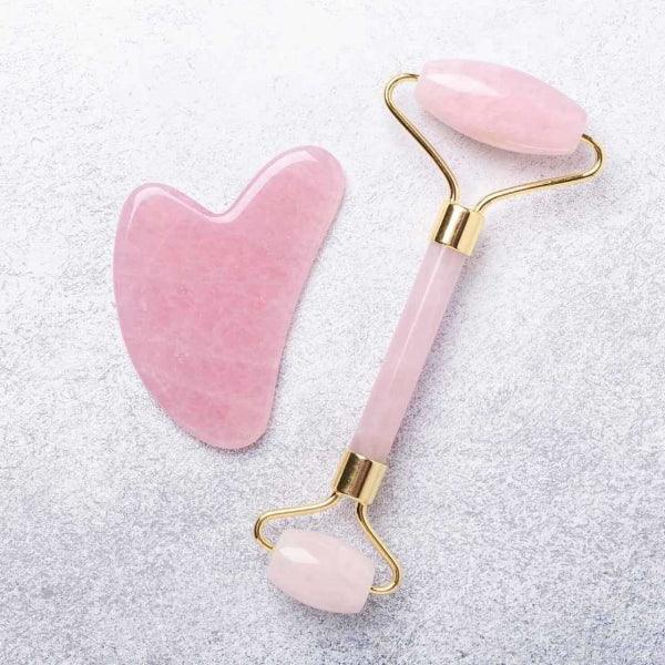 Onearth Rose Quartz Roller+ Gua Sha - Orgoshops