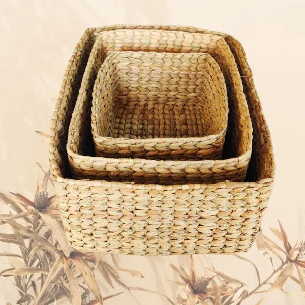 Onearth Set of 3 baskets - Water Reed (Kauna Grass) - Orgoshops