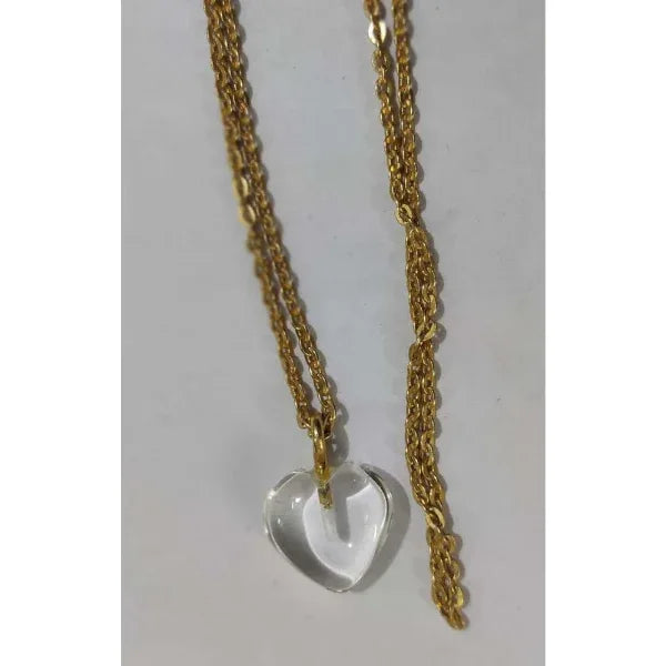 Onearth Clear Quartz Stone Pendant with Silver Chain - Orgoshops
