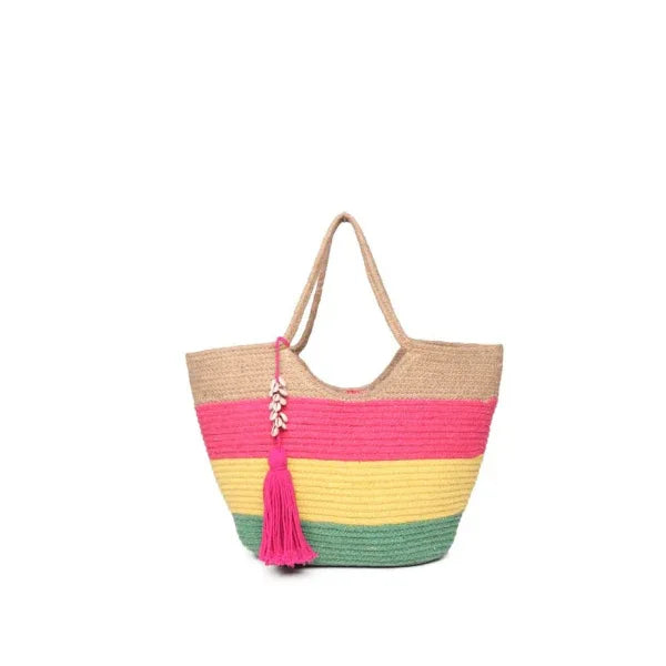 OnEarth Colourfull Jute Tote Bag-700gm - Orgoshops