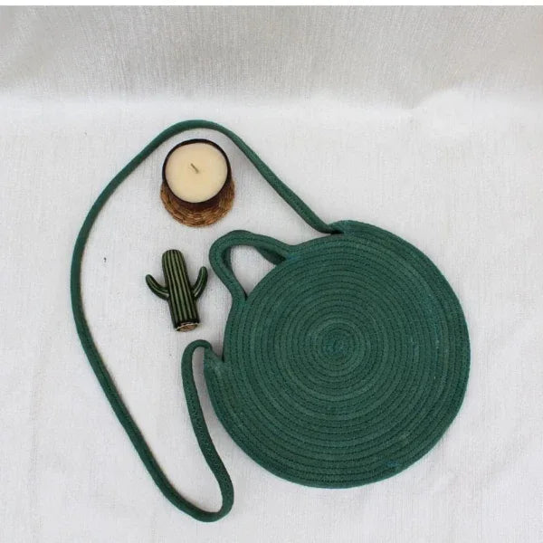OnEarth Green & Round Sling Bag-700gm - Orgoshops