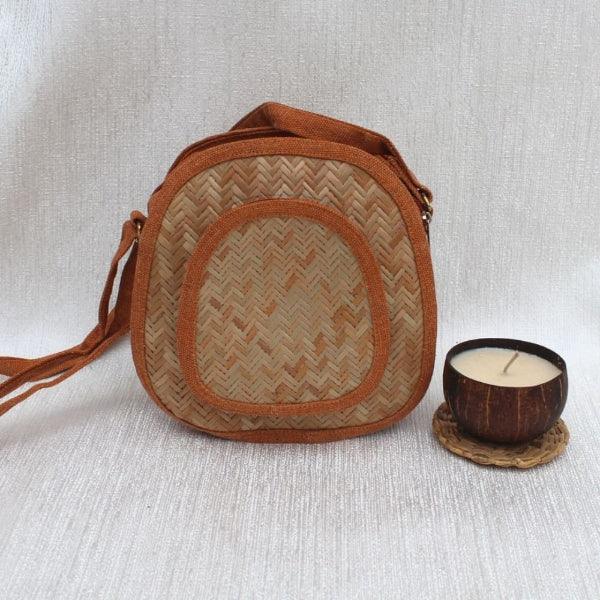 OnEarth Oval Shital Pati & Jute Sling Bag-400gm - Orgoshops