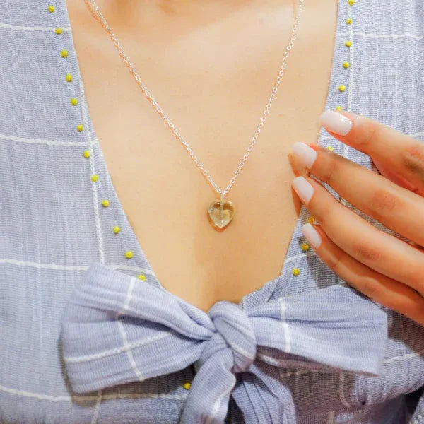 Onearth Smoky Quartz Stone Pendant with Silver Chain - Orgoshops