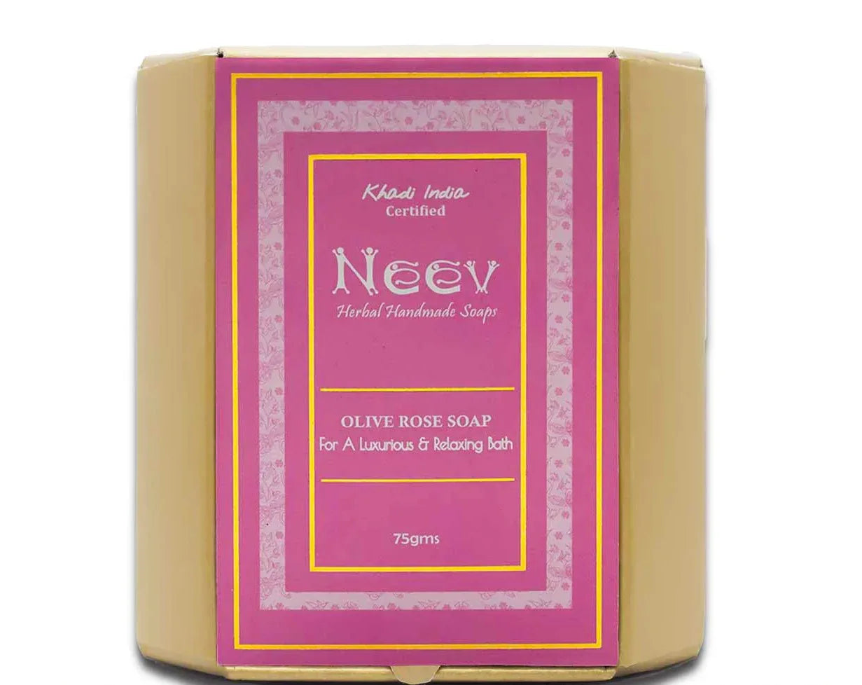 Olive Rose Handmade Soap For a Luxurious and Relaxing Bath - 75g ( Set Of 3 ) - Orgoshops