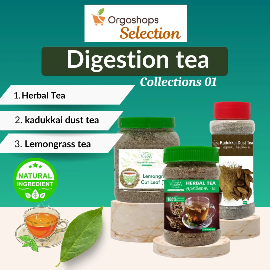Digestion Tea Collections 01 | Combo of Tea Products box 280gms | Veena - Orgoshops