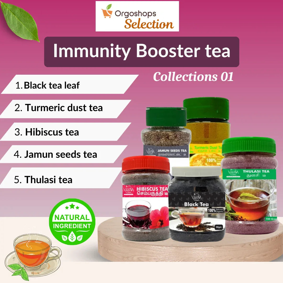 Veena Immunity Booster Tea Collections 01 | Combos 5 Products Box - 450 gms - Orgoshops