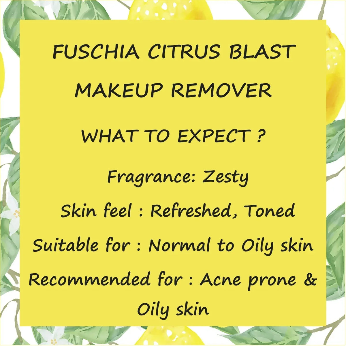 Fuschia Make-up Remover - Citrus Blast - 50 ml - Orgoshops