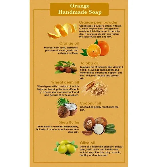 Orange Luxury Handmade Soap -100gm - Orgoshops
