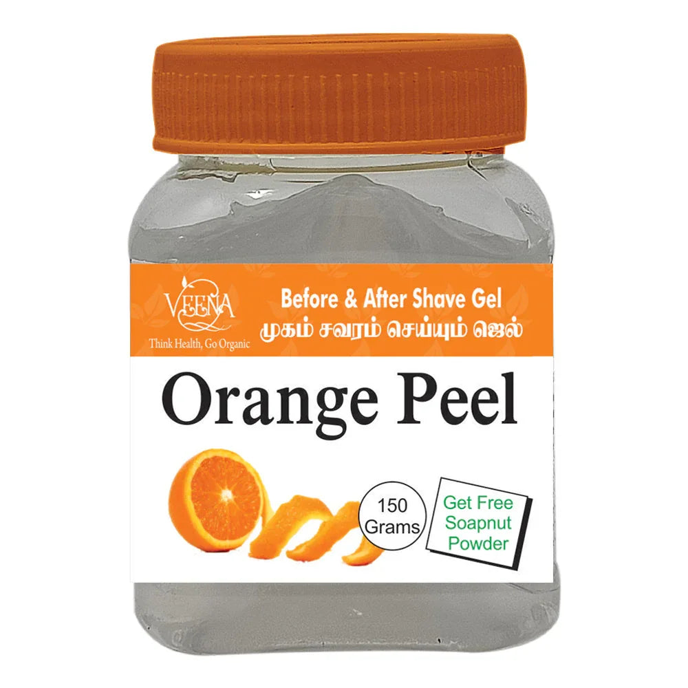Veena : Products Before and After Shaving Gel ( Orange Peel with Free Soapnut Powder ) - 150g ( Pack Of 2 ) - Orgoshops