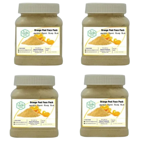 Veena Orange Peel Face Pack - 100g ( Pack of 4 ) - Orgoshops