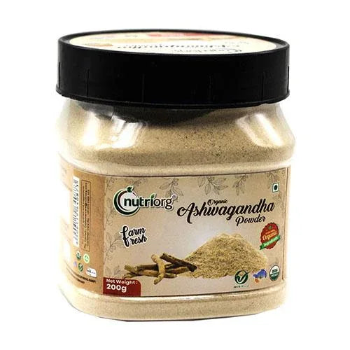 Nutriorg Certified Organic Ashwagandha Powder - 200g - Orgoshops