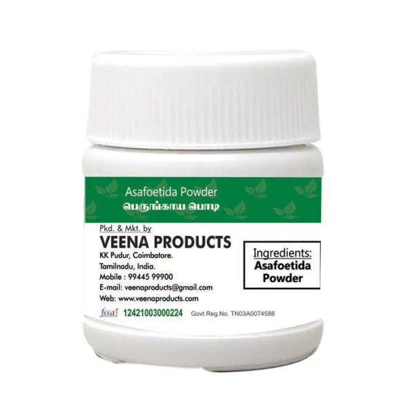 Veena Asafoetida Powder- Perungayam Powder - 50g ( Pack of 3 ) - Orgoshops