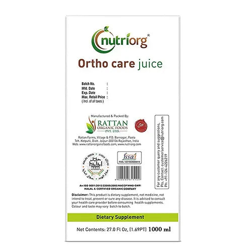 Nutriorgo Ortho care Juice - 1000ml - Orgoshops