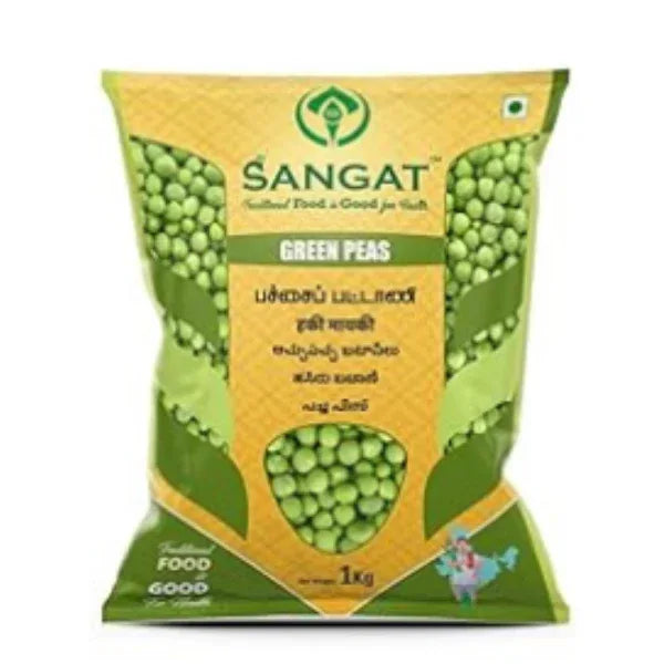 Sangat Green Peas - 1 kg ( Pack of 2 ) - Orgoshops