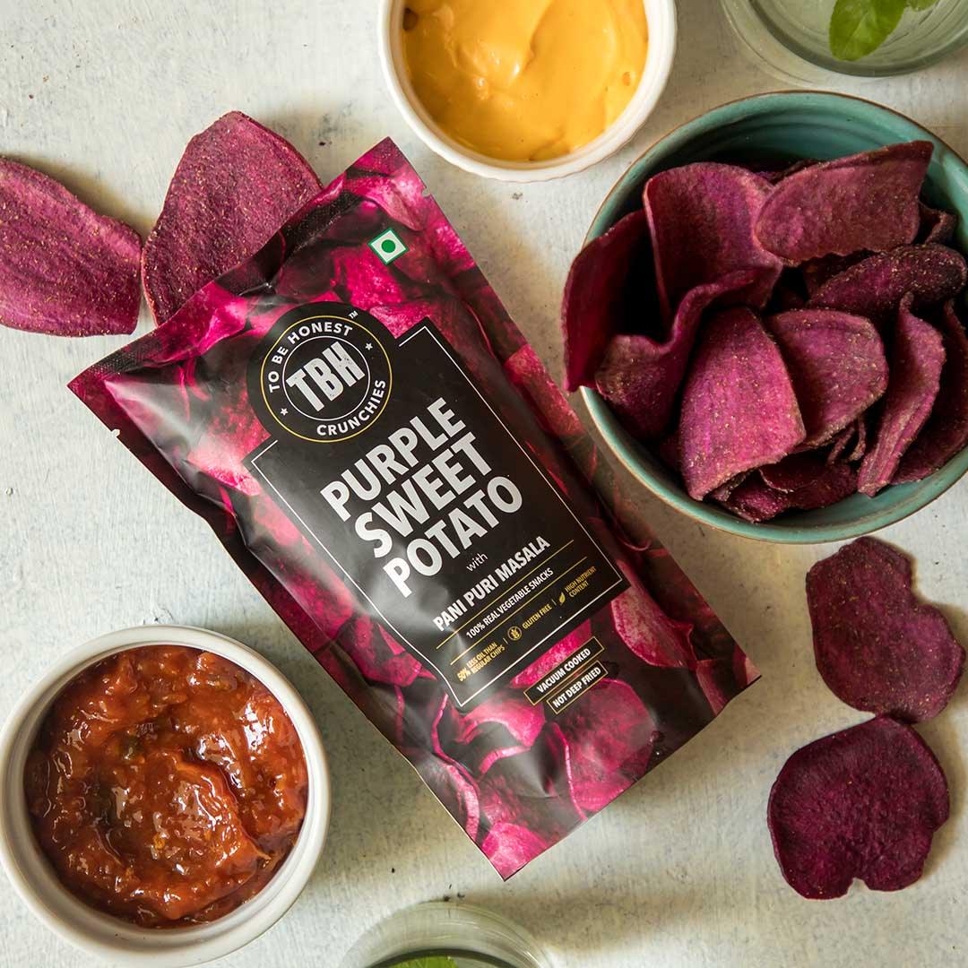 Pack of 3 - Purple Sweet Potato with Pani Puri Masala 270g - Orgoshops