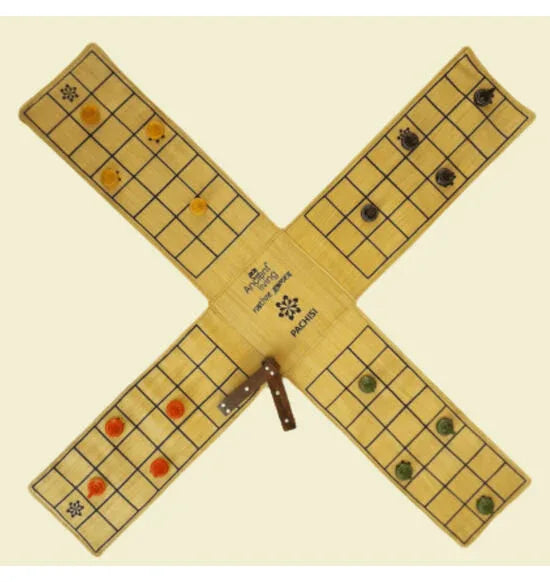 Pachisi / Ludo / Indian ludo / chausar / Indian board game (Crafted in Jabalpur Silk) - Orgoshops