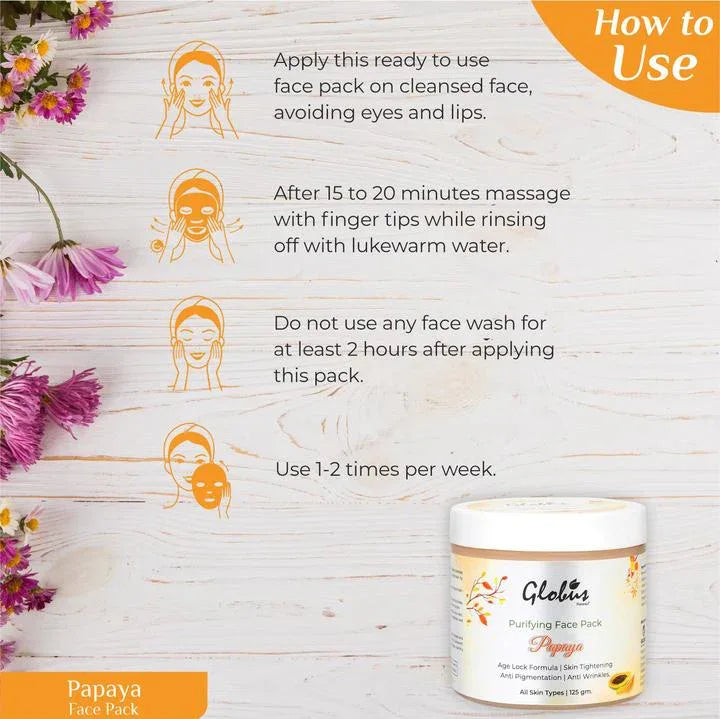 Purifying Papaya Anti Aging Face Pack 125gm - Orgoshops