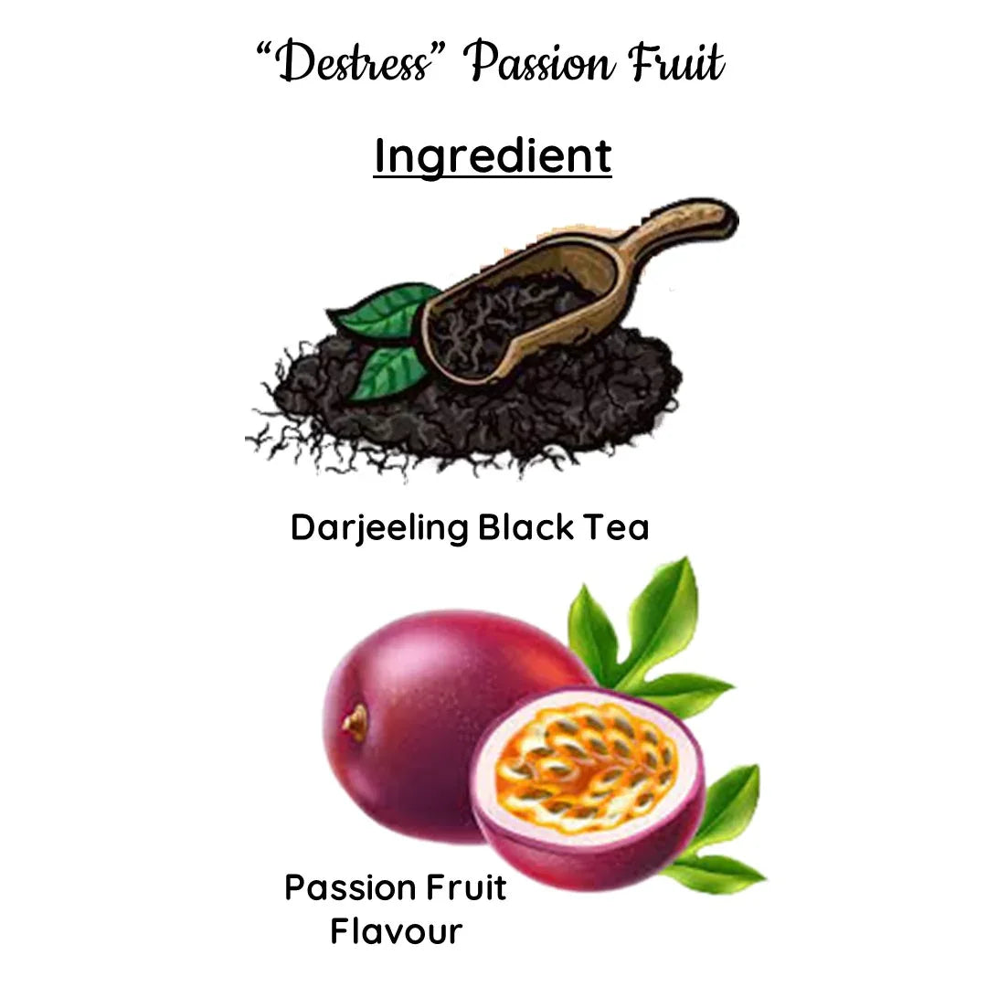 Destress Passion Fruit | Cold & Hot Brew | (50 gm) Makes 25 Cups - Orgoshops