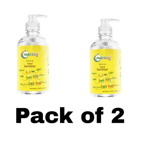 Nutriorg Elovra Gel Hand Sanitizer - 250ml ( Pack of 2 ) - Orgoshops
