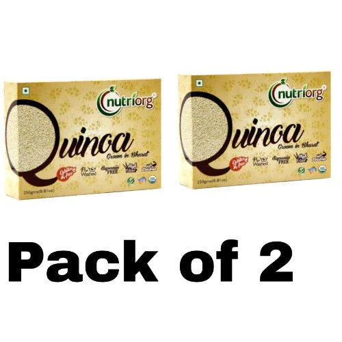 Nutriorgo Certified Organic Quinoa - 250g ( Pack of 2 ) - Orgoshops