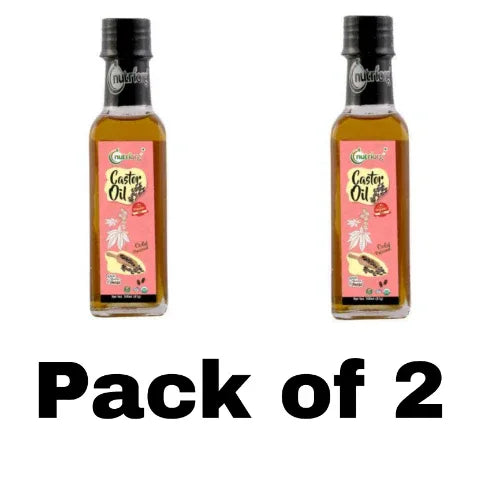 Nutriorgo Certified Organic - Castor Oil 100ml (Pack of 2) - Orgoshops