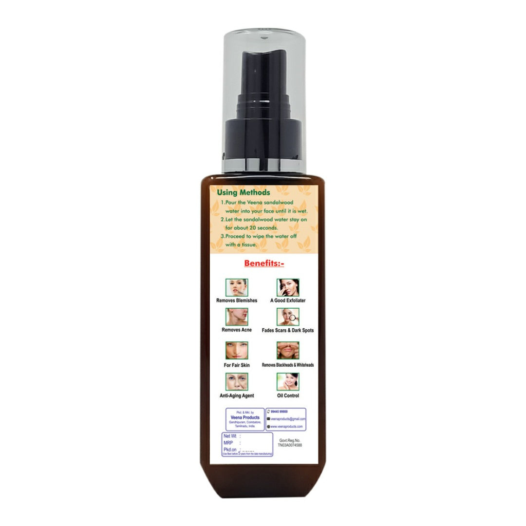 Veena Sandalwood Distilled Face Water - 100ml
