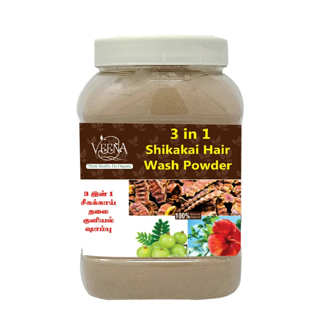 Veena 3 in 1 Hair Wash Powder - 400g - Orgoshops