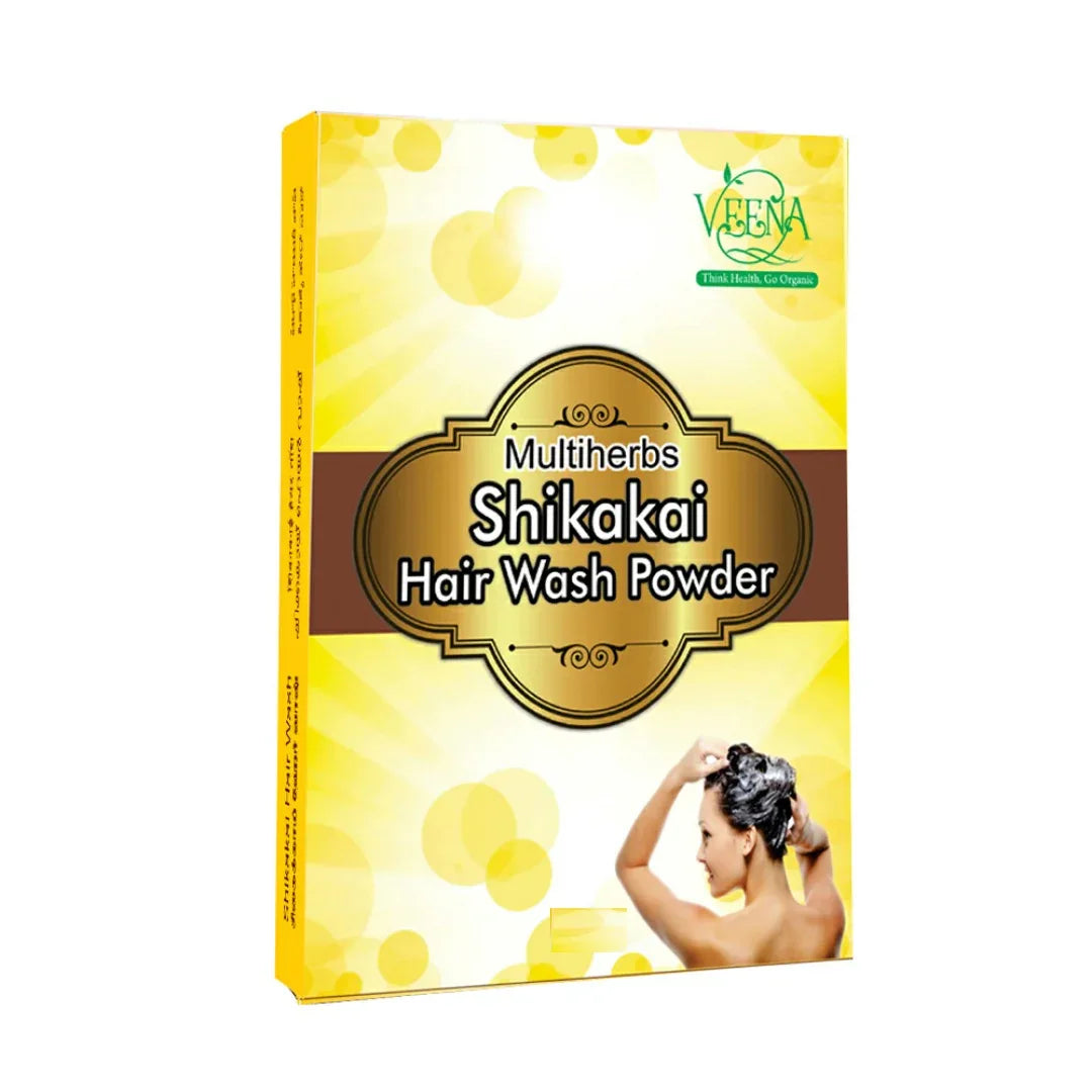 Veena Shikakai Powder Multi Herbs - 400g ( Pack of 2 ) - Orgoshops