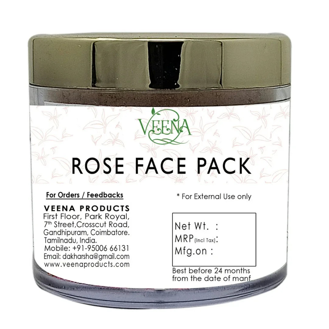 Veena Rose Face Pack Powder - 40g ( Pack of 2 ) - Orgoshops