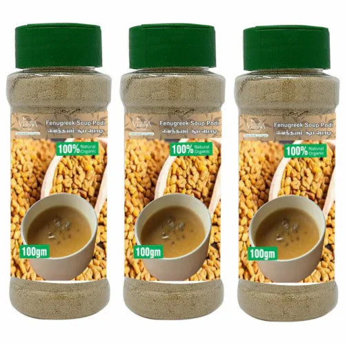 Veena : Products Fenugreek ( Venthayam Soup Powder ) - 100g ( Pack of 2) - Orgoshops