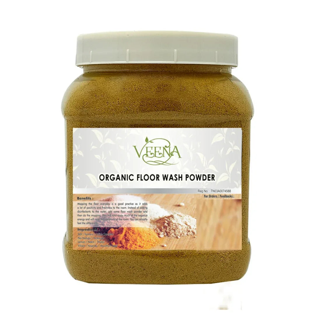 Veena Pachaikarpooram Edible Camphor Floor Wash Powder - 400g ( Pack of 2 ) - Orgoshops