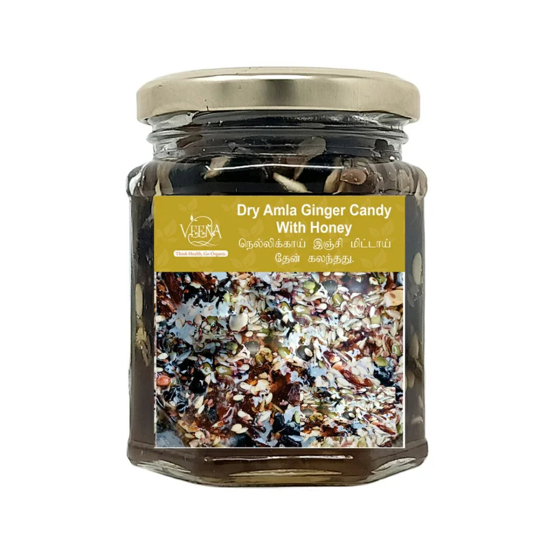 Veena : Products Dry Amla Ginger Candy - 250 g - Orgoshops