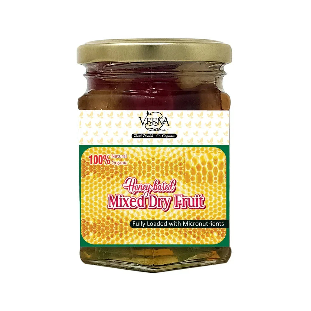 Veena : Products 100 % Natural Organic Honey Based Mixed Dry Fruits - 250 g - Orgoshops