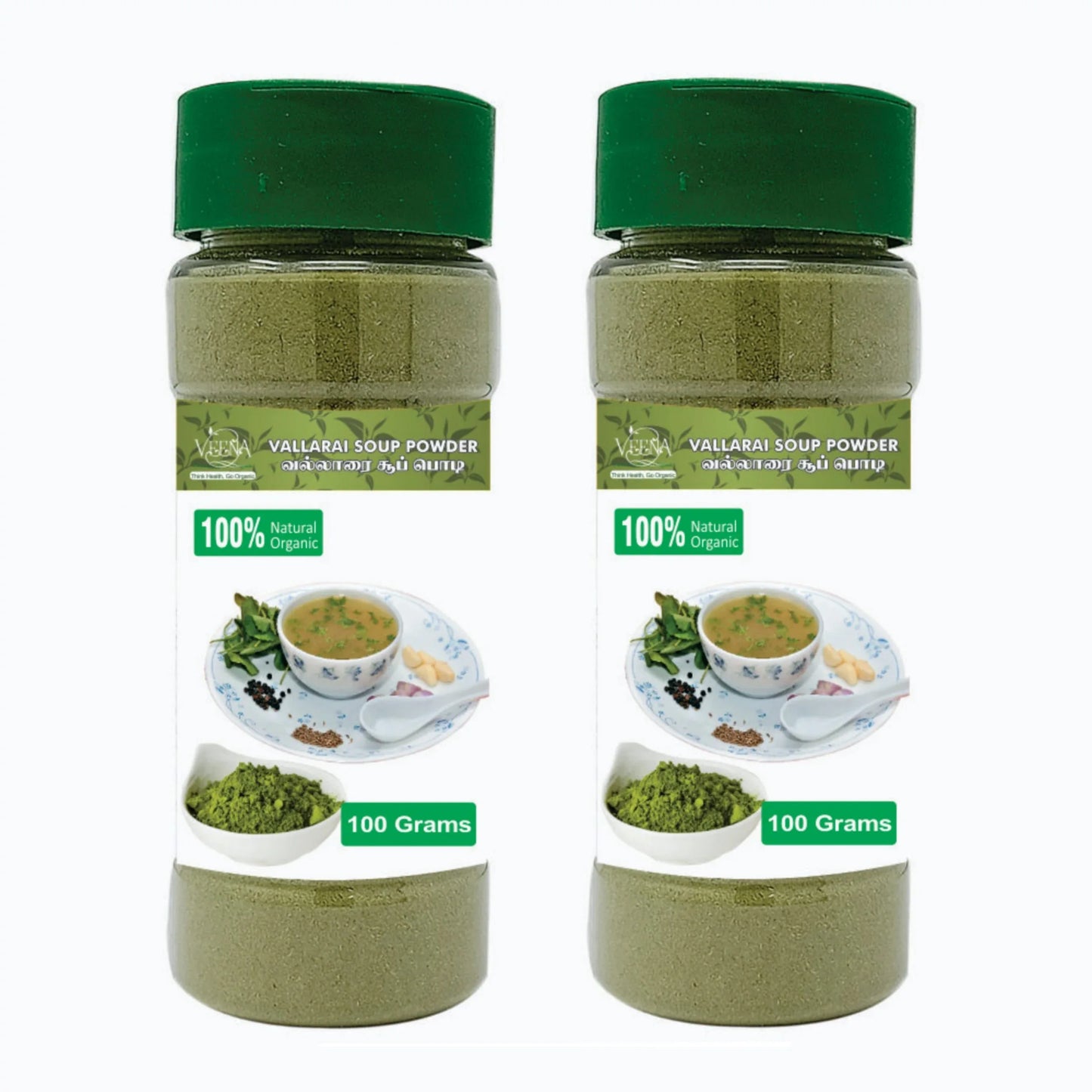 Veena : Products Vallarai Soup Powder - 100g ( Pack of 2 ) - Orgoshops