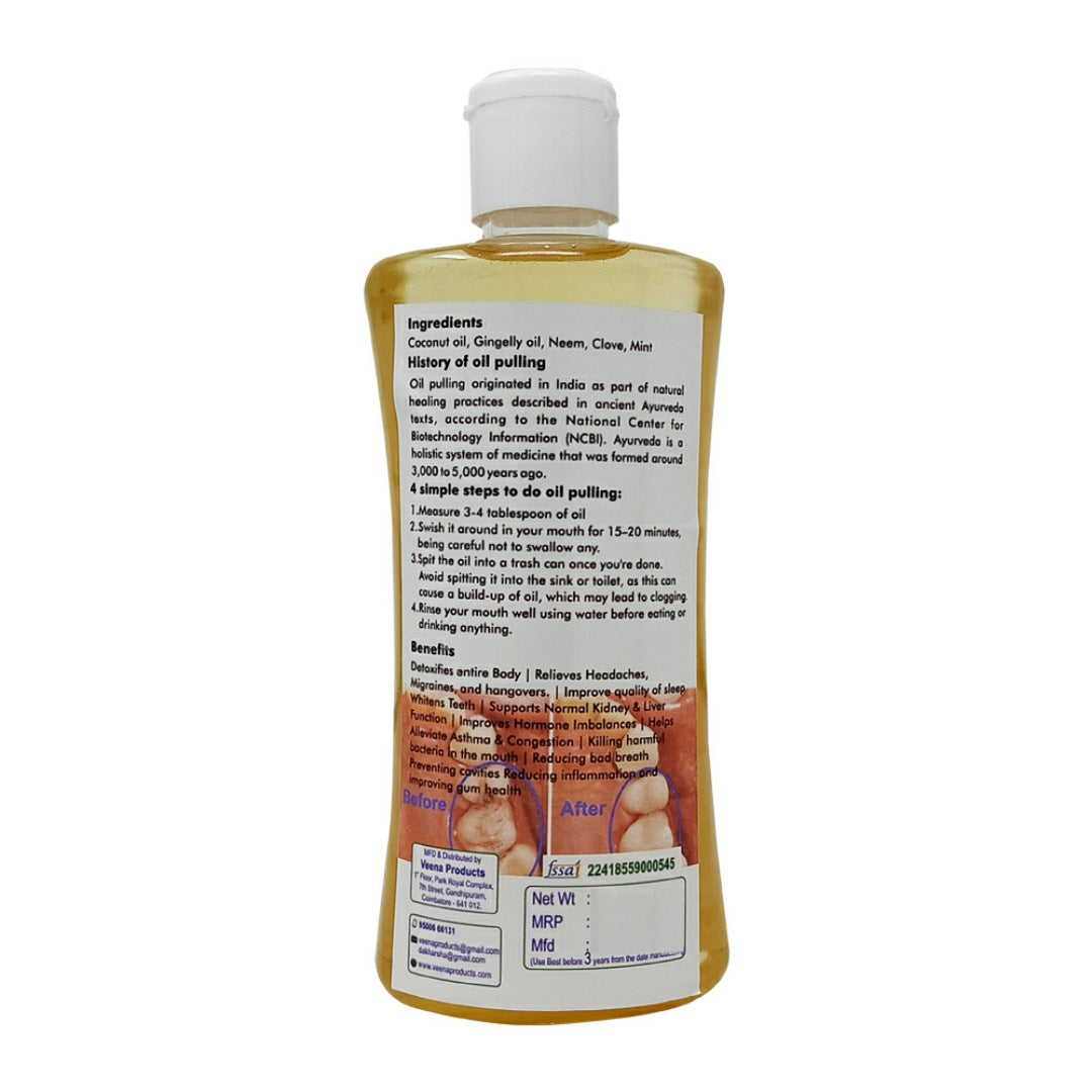 Veena Natural Organic Herbal Oral Detox Oil Pulling ( Oil ) - 250ml ( Pack of 2 )