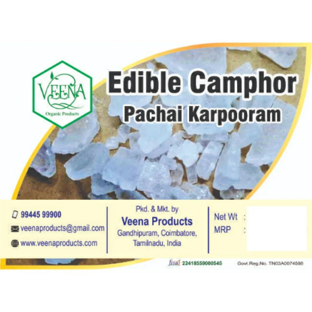 Veena : Products Pachaikarpooram - 50g - Orgoshops